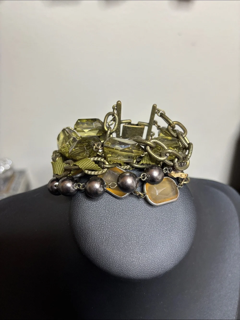 Layered Multi Media Women's Bracelet - Multi-Strand Fashion Jewelry